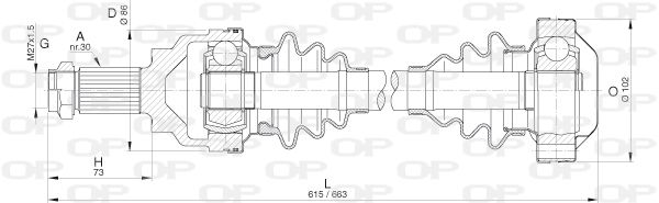 OPEN PARTS kardaninis velenas DRS6275.00